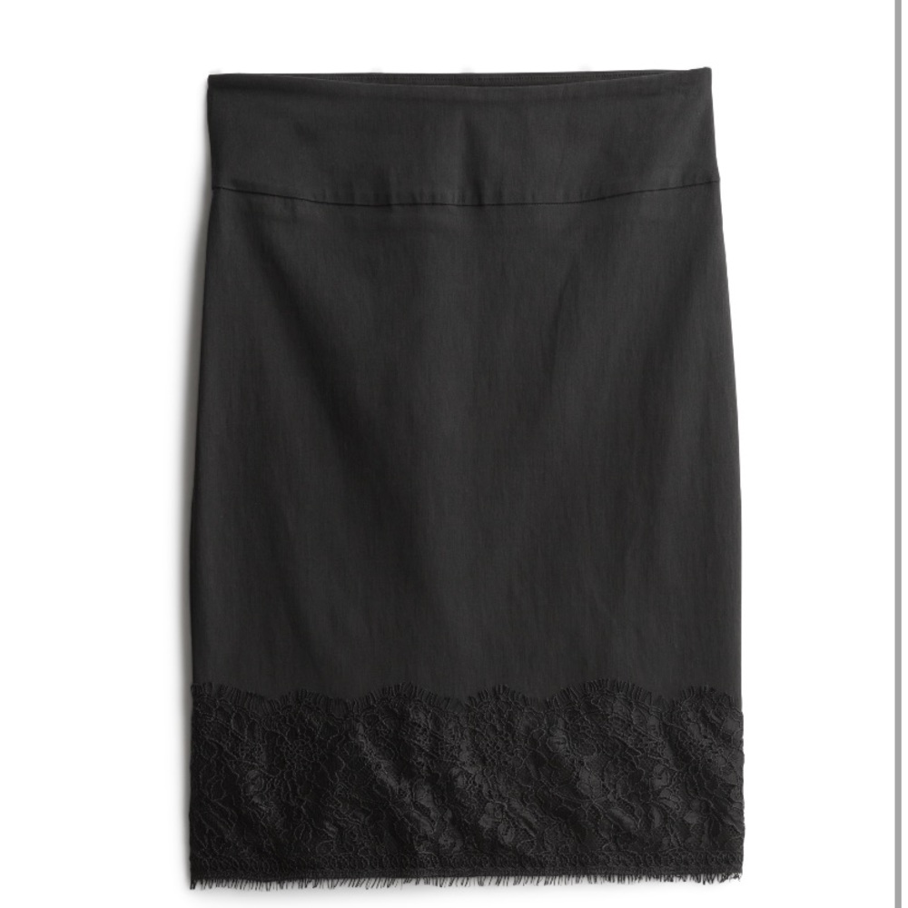 NEVERWORN MargaretMOaklynn Lace detail PencilSkirt